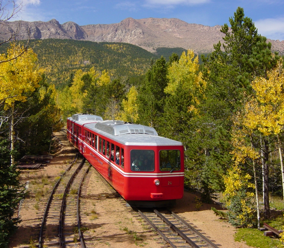 The Pikes Peak cog on railway tracks
