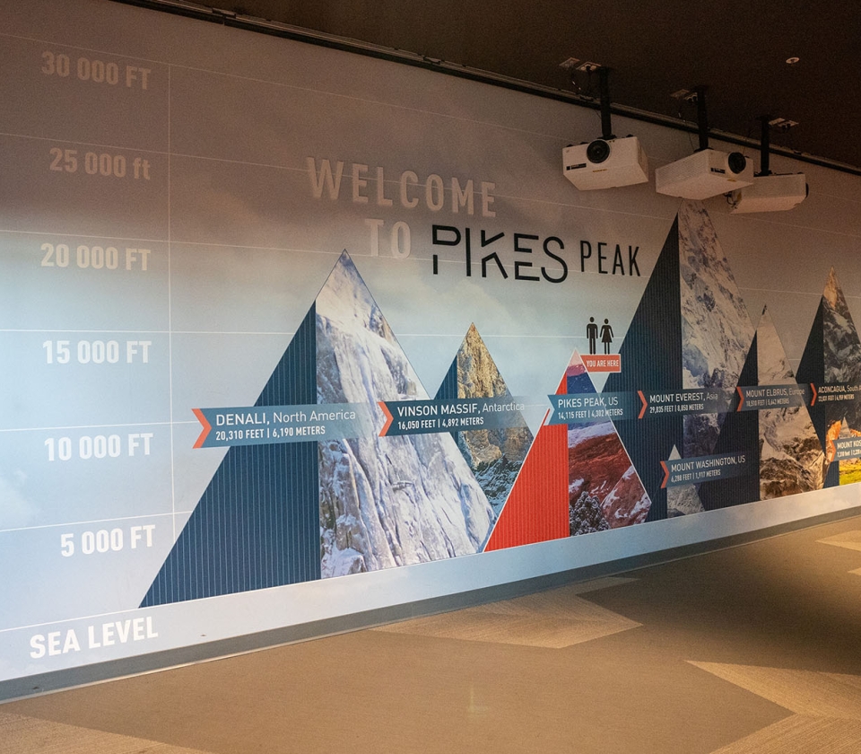 A Large Screen With A Map On It